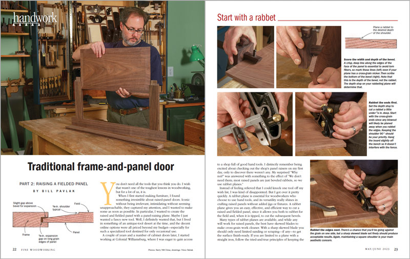 Build a frame-and-panel door with hand tools - Part 2 spread image