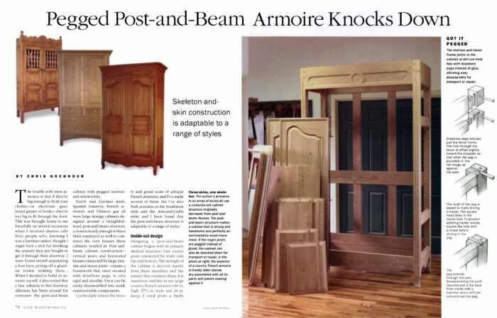 Chris Gochnour's knockdown post-and-beam armoire
